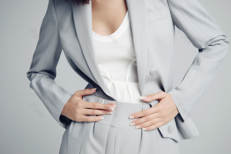 商务女性白领腹部捂着肚子疼痛特写,高清,摄影图,摄影图片,图片大全,摄影图免费下载